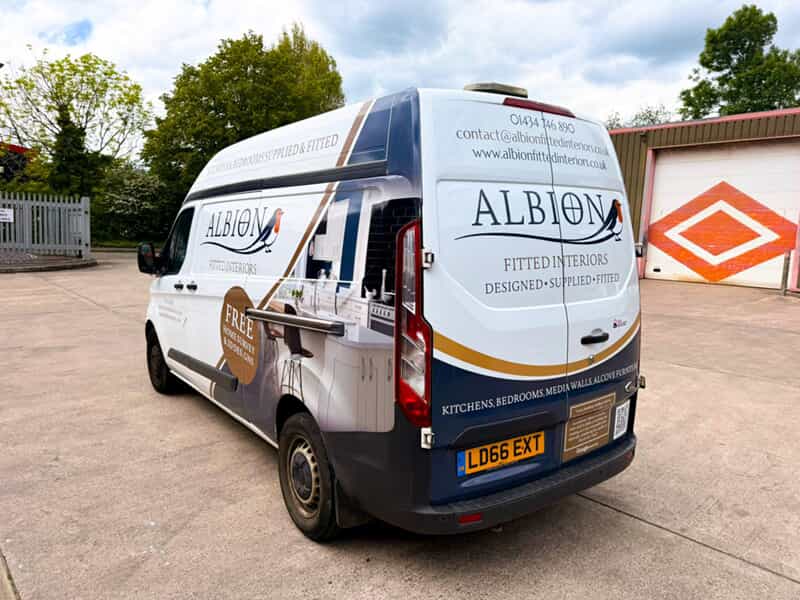 An image of the Albion Fitted Interiors van wrap.